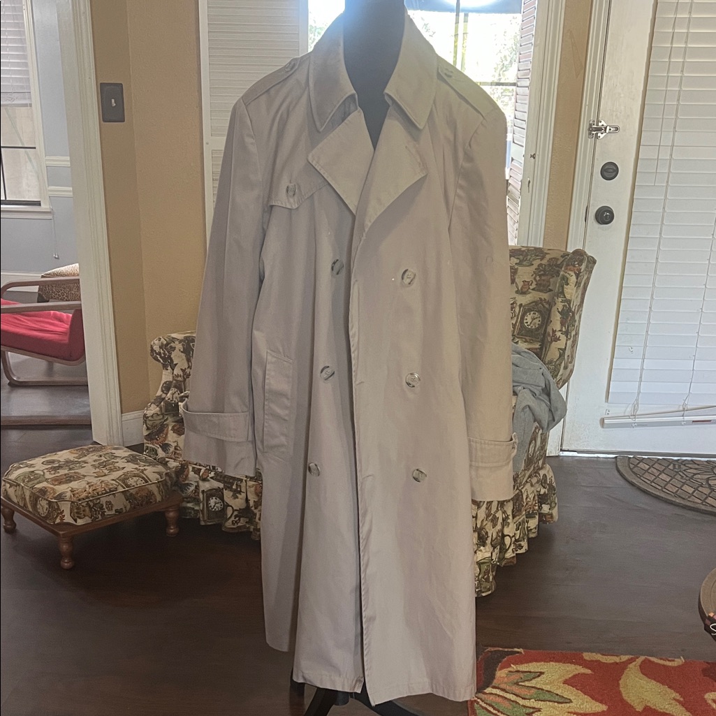 Men's Classic Trench Coat - Gray